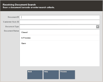 Document Search Form Document Search Form