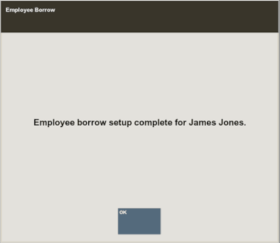 Employee Borrow Completion Employee Borrow Completion