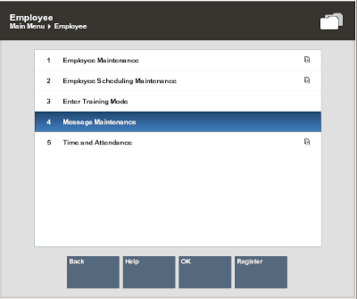 Employee Menu Employee Menu