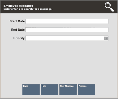 Employee Messages Search Form Employee Messages Search Form