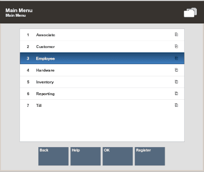 Employee Option Main Menu Employee Option Main Menu