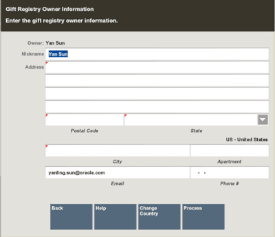 Gift Registry Owner Information Gift Registry Owner Information