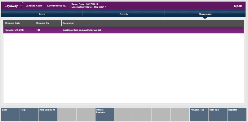 Comments Tab Comments Tab