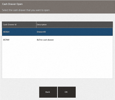Cash Drawer Open Cash Drawer Open