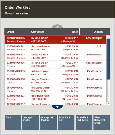 Order Worklist - Scan Item Order Worklist - Scan Item