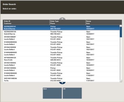 Order Search Results Order Search Results