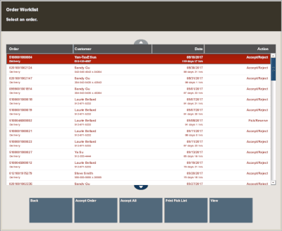 Order Worklist Order Worklist