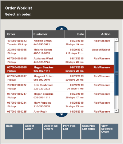 Order Worklist - Pick/Reserve Order Worklist - Pick/Reserve