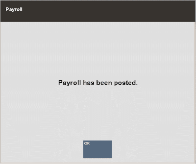 Payroll Posted Message Payroll Posted Message