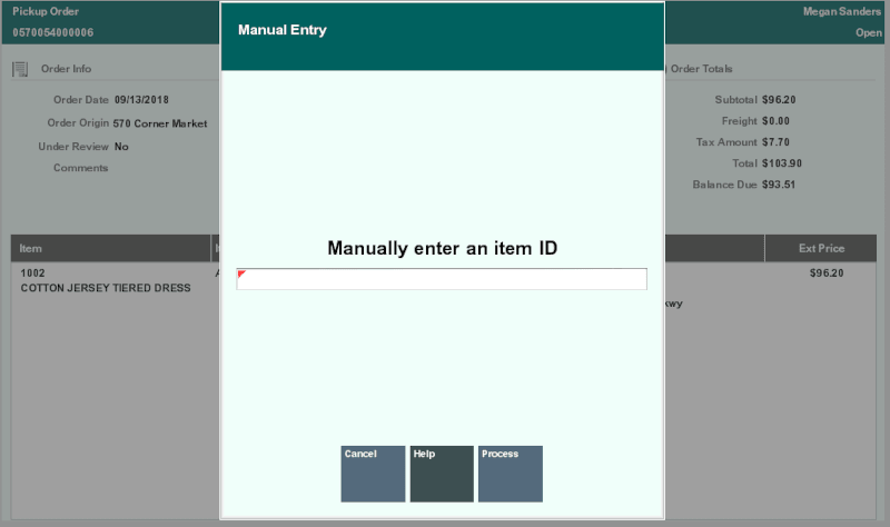 Manual Entry Manual Entry