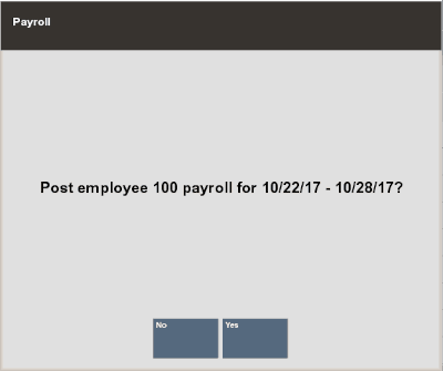 Post Employee Payroll Record Confirmation Post Employee Payroll Record Confirmation