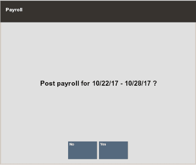 Post Payroll Confirmation Prompt Post Payroll Confirmation Prompt