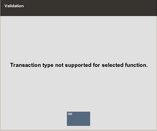 Post Void - Transaction Type not supported Post Void - Transaction Type not supported