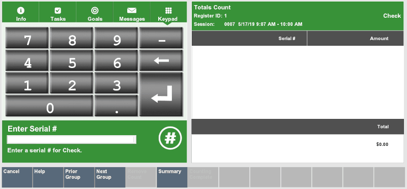 Check Tender Type Check Tender Type