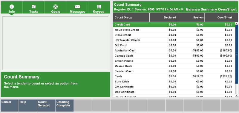 Count Summary Count Summary