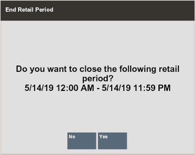 Close Retail Period Close Retail Period