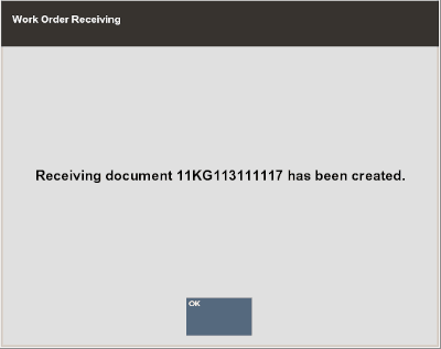 Receiving Document Created Prompt