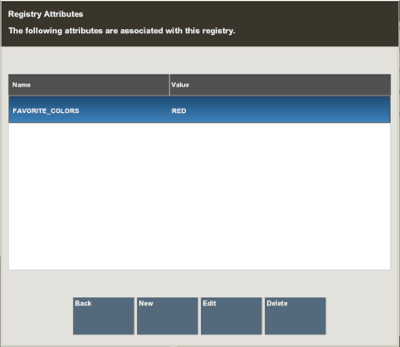 Registry Attributes List Registry Attributes List