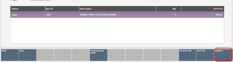 Register Menu Option Register Menu Option