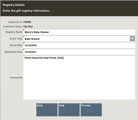 Registry Details Registry Details
