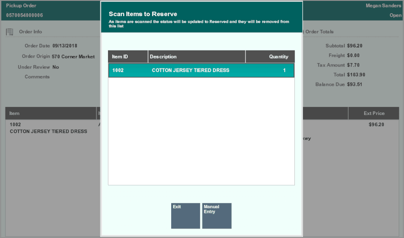 Scan Items to Reserve Scan Items to Reserve