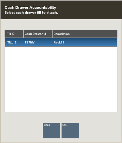 Select Cash Drawer Till to Attach