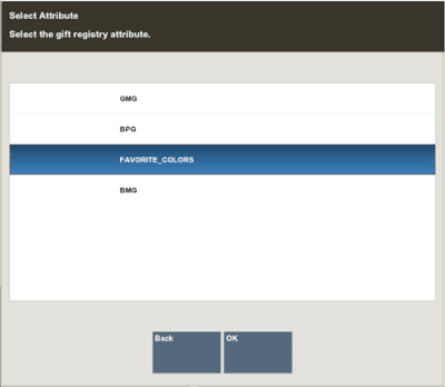 Select Attribute List Select Attribute List