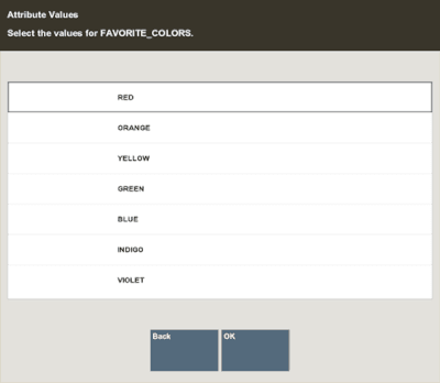 Select Attribute Value Select Attribute Value