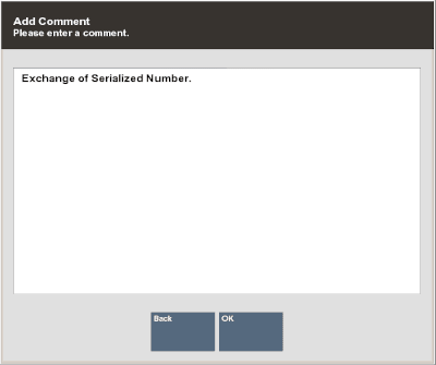 Serial Number Exchange Comment Prompt Serial Number Exchange Comment Prompt