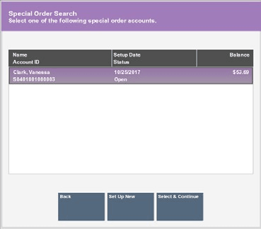 Special Order Results - Cancellation Special Order Results - Cancellation