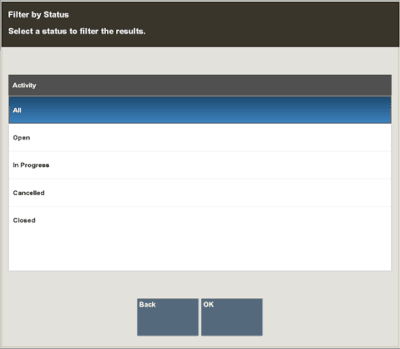 Status Filtering Status Filtering