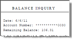 Store Credit Example Store Credit Example