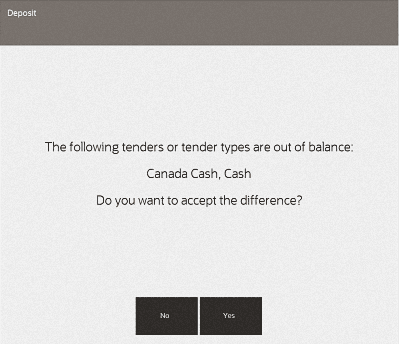 Tenders Out of Balance Prompt
