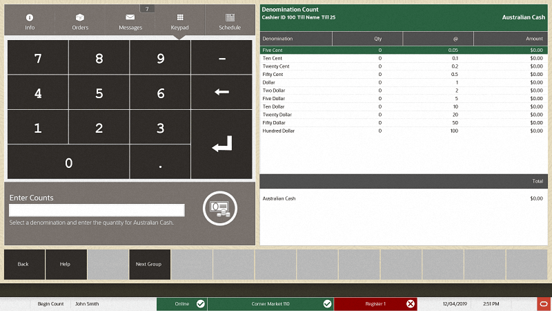 Till Accountability Denomination Count Till Accountability Denomination Count