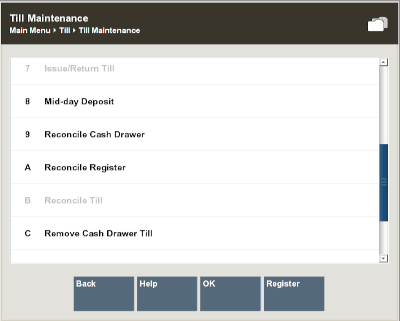 Till Maintenance - Reconcile Cash Drawer