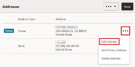 Edit Address
