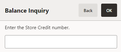 Store Credit Number Prompt