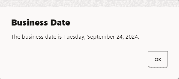 Confirm Business Date