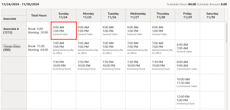 Copied Day Schedule
