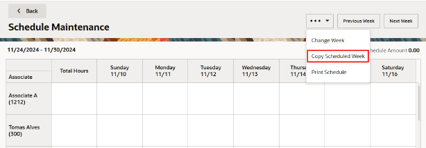 Copy Scheduled Week
