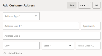 Customer Maintenance - Add Address