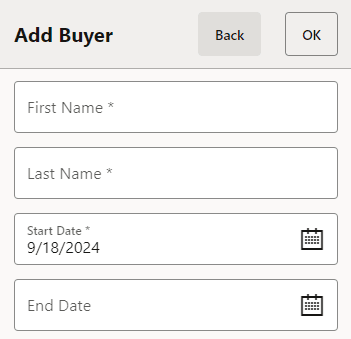 Customer Maintenance - House Account Add Buyer