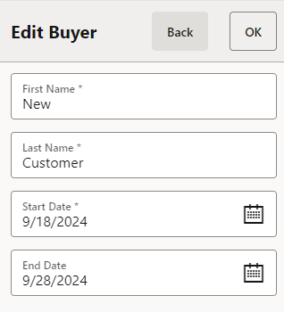 Customer Dashboard - House Account Edit Buyer