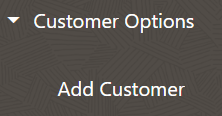 Customer Options - Add Customer