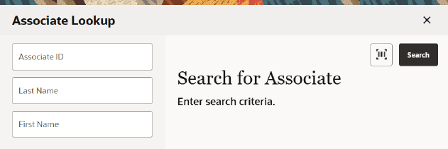 Associate Search Form