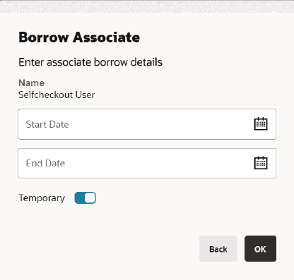 Borrow Associate Detail Form