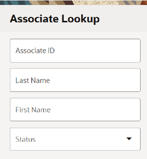 Associate Lookup Form