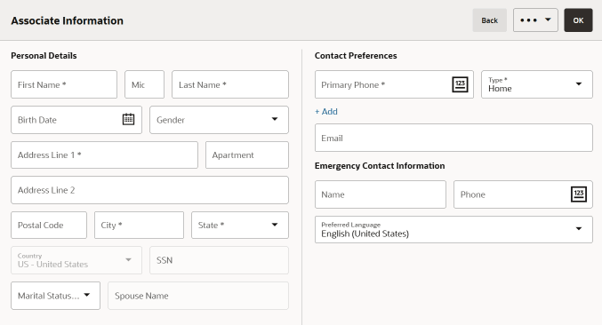 Associate Information