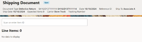 Scan or Enter an Item ID Scan or Enter an Item ID