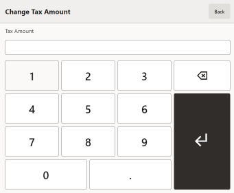 Enter Tax Amount